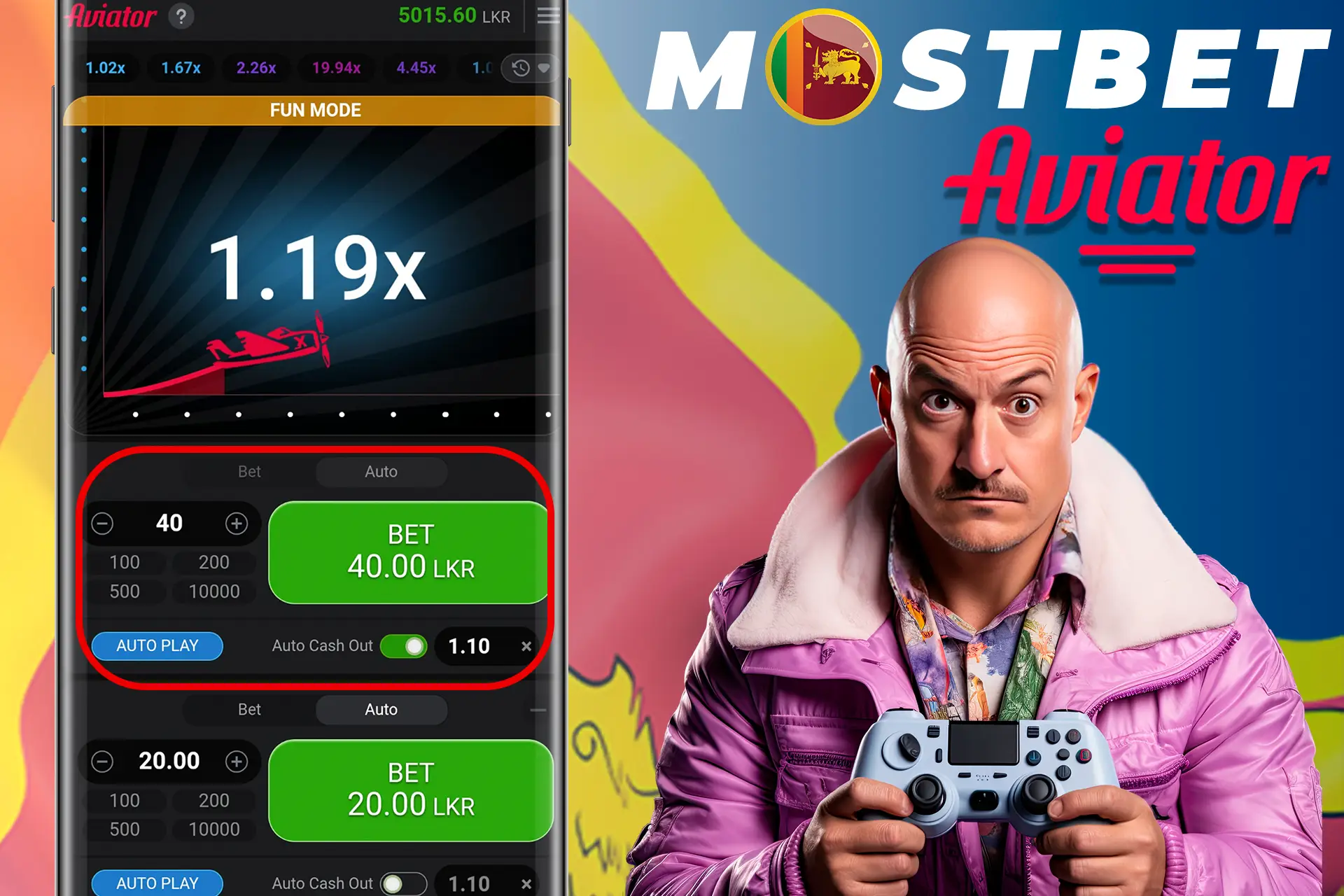 Check out the gameplay of the game Aviator on Mostbet Sri Lanka